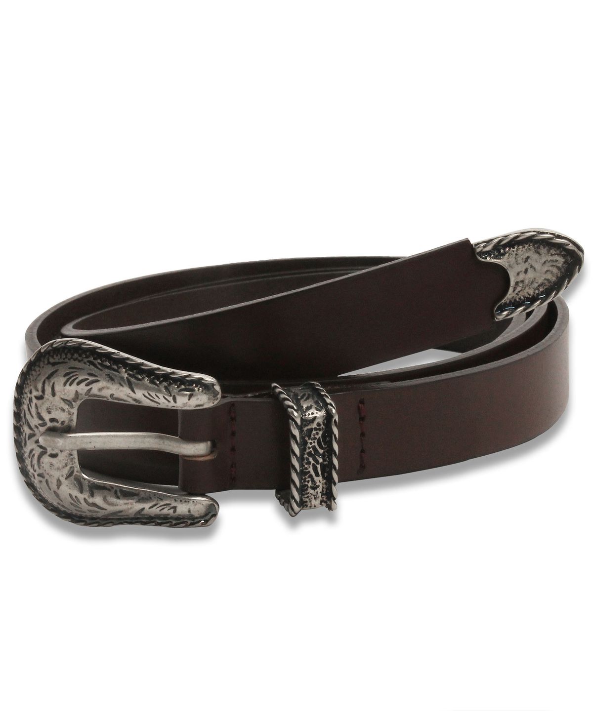 도프셉(DOFFSEPT) Western Cowhide Belt in Brown