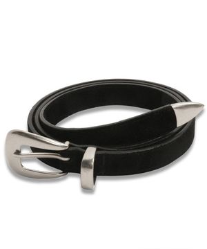 Suede Western Belt in Black