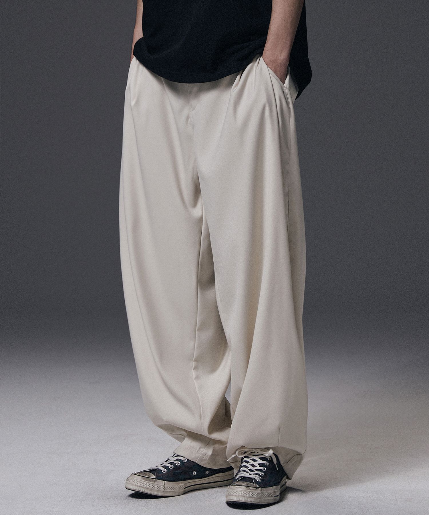 パンツ NOT4NERD TR 3 Tuck Balloon Pants Ivory PT091IV MUSINSA | NOT4NERD TR 3 Tuck Balloon Pants - Ivory