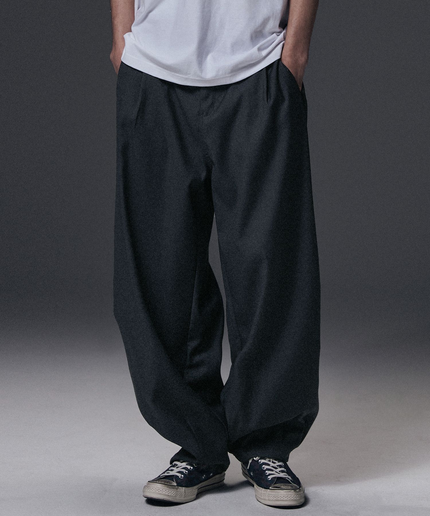 なんでも鑑定団よりも驚き！ 3 TR NOT4NERD | MUSINSA Tuck Charcoal - Pants Balloon パンツ