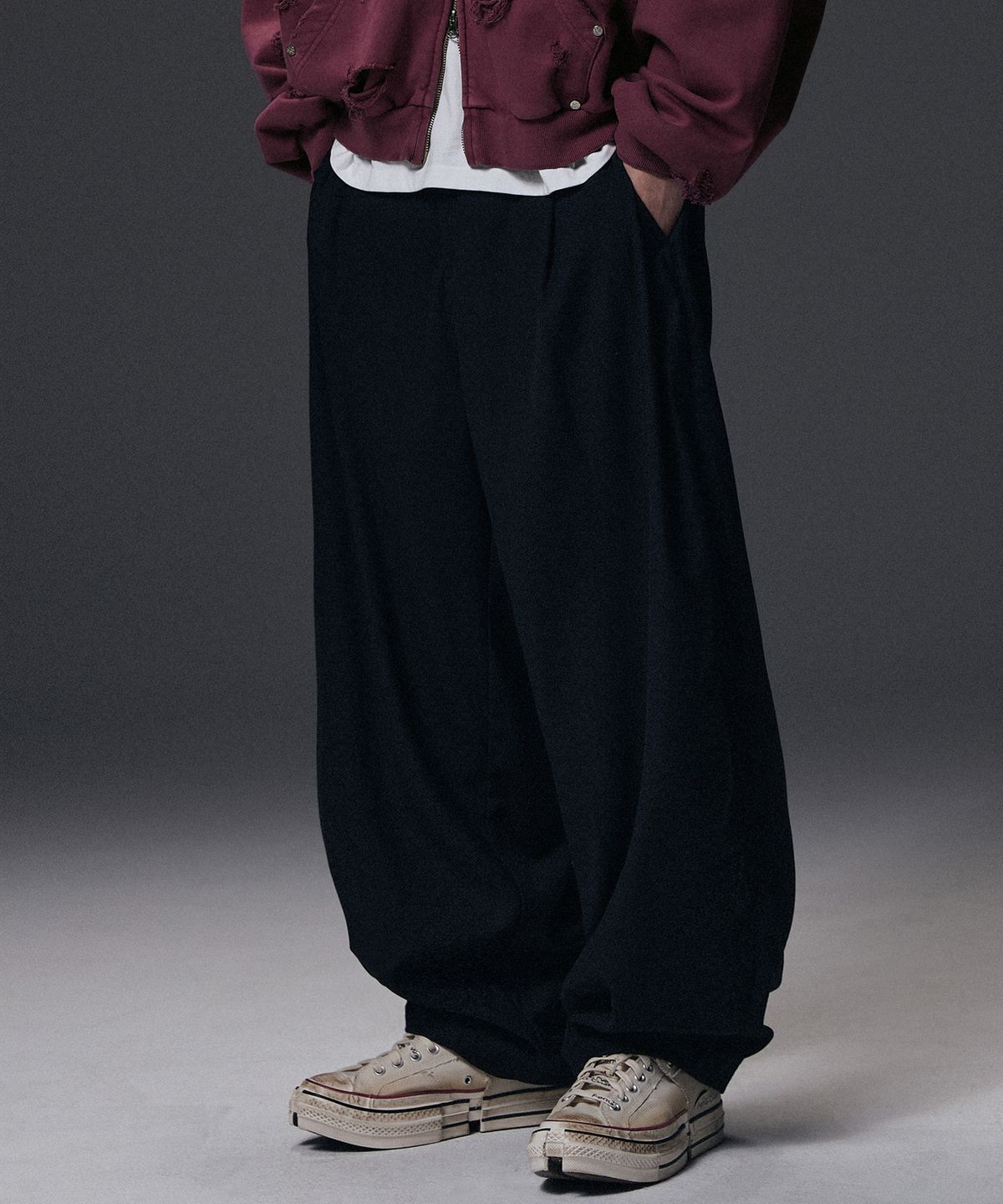 낫포너드(NOT4NERD) TR 3 Tuck Balloon Pants - Black