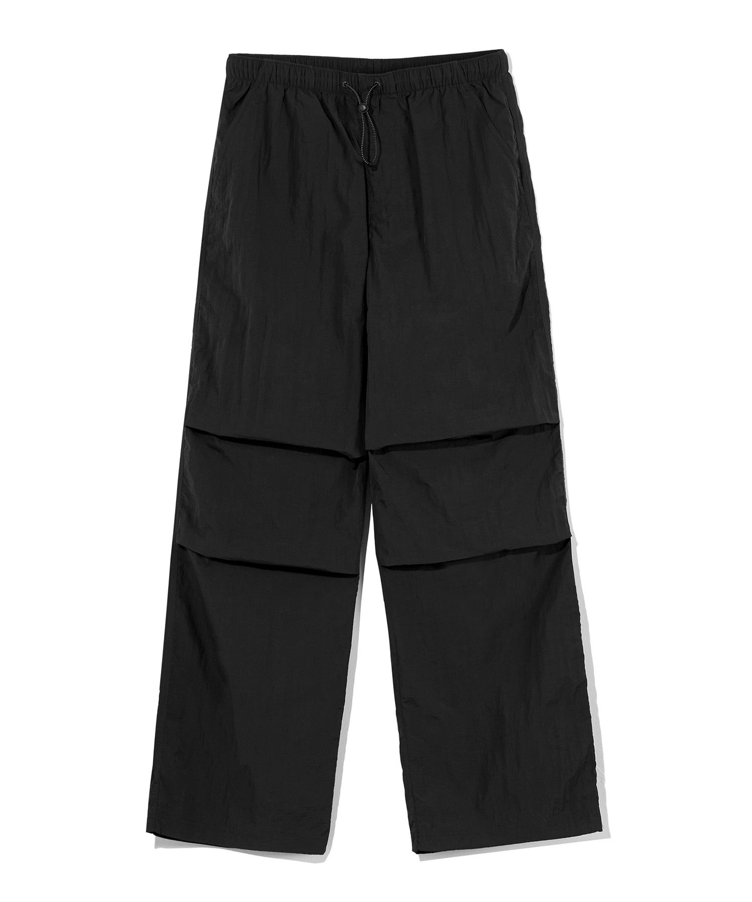 ★MUCENT★ Gross poly nylon parachute pin tuck string cargo MUSINSA | Codegraphy Utility nylon parachute pants_black
