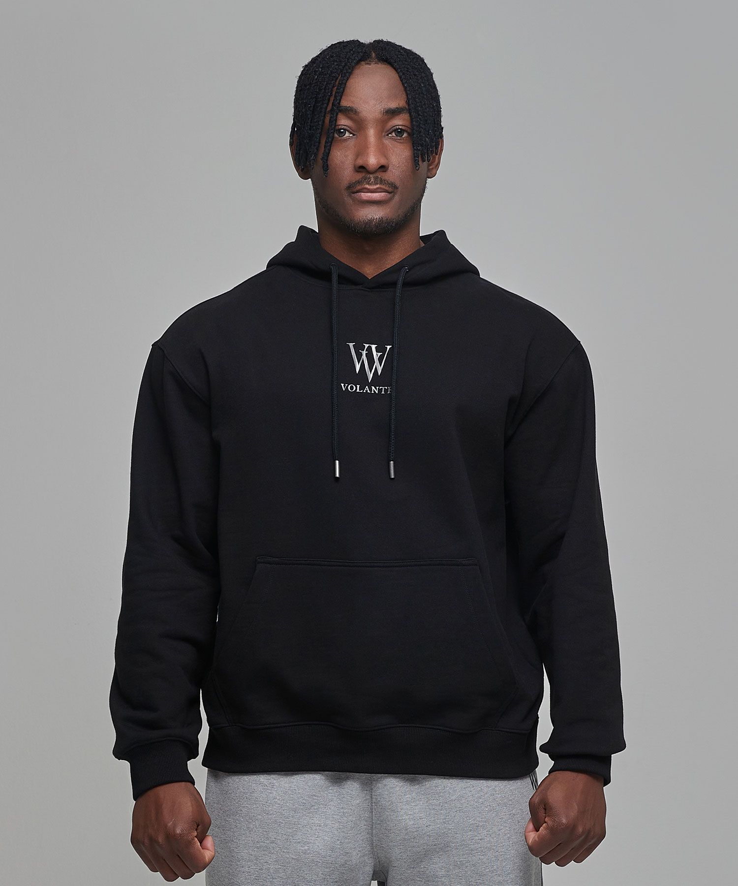 MUSINSA VOLANTE Triple V Basic Hoodie [Black]