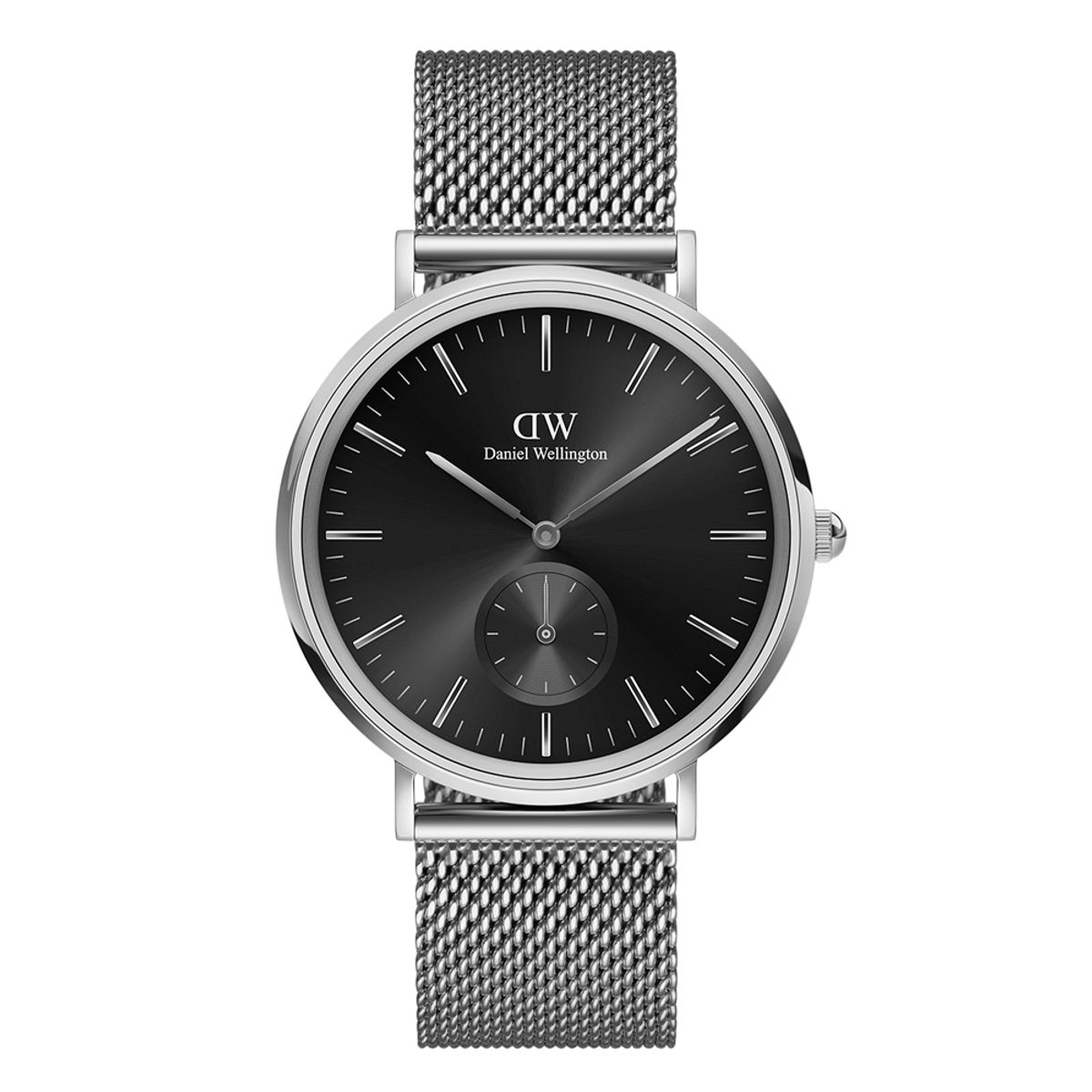 다니엘 웰링턴(DANIEL WELLINGTON) CLASSIC MULTI-EYE MESH ONYX 블랙다이얼 실버메탈시계