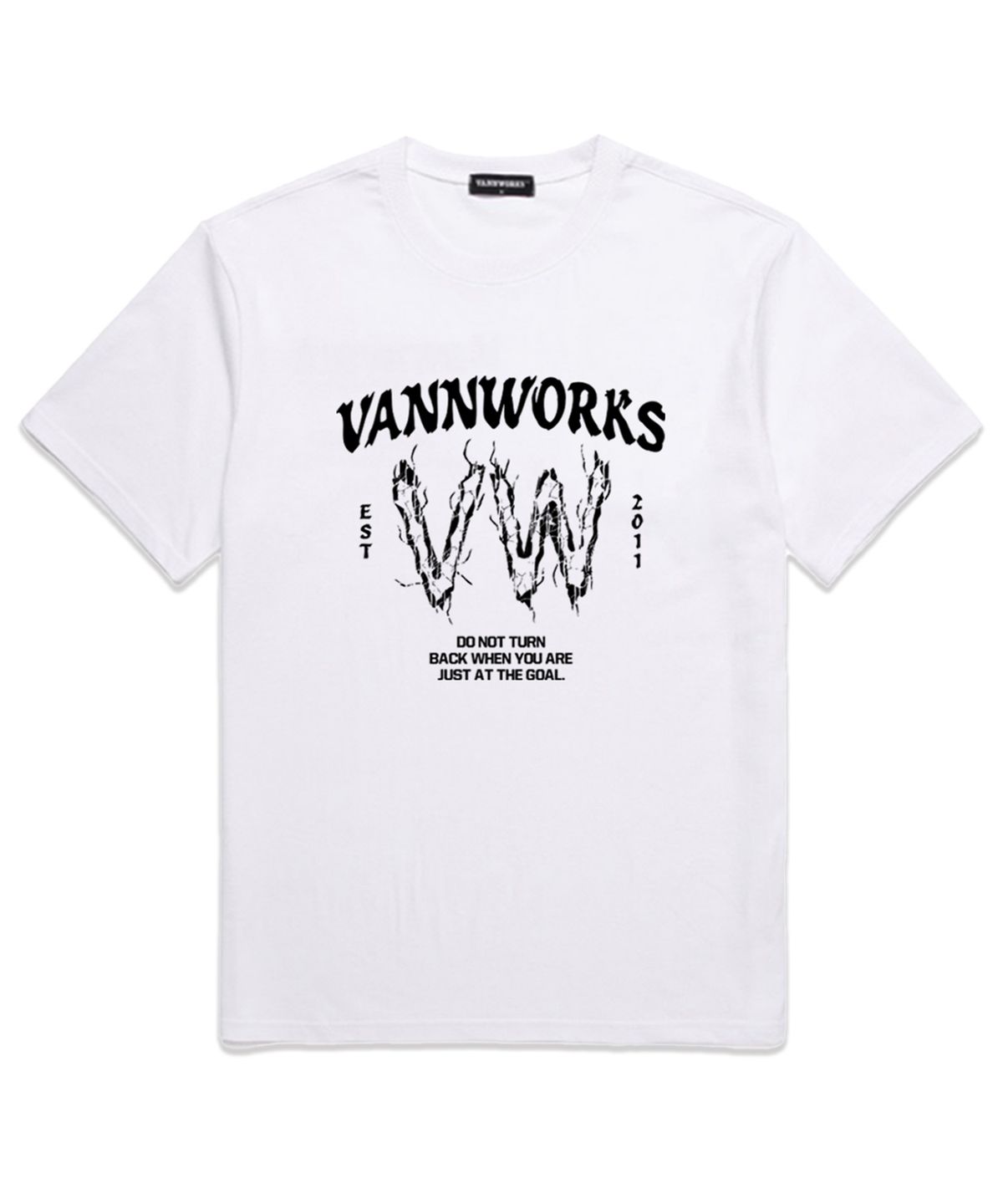 밴웍스(VANNWORKS) VW LOGO 오버핏 반팔 티셔츠 (VS0077) 화이트