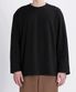 레이어드 크루넥 롱슬리브 무지 티셔츠 블랙