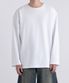 레이어드 크루넥 롱슬리브 무지 티셔츠 화이트