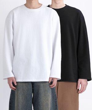 [2PACK] 레이어드 크루넥 롱슬리브 무지 티셔츠