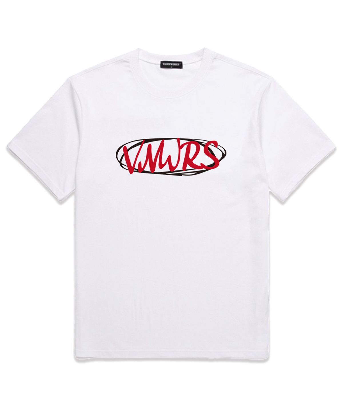 밴웍스(VANNWORKS) Scribble Logo 오버핏 반팔 티셔츠 (VS0086) 화이트