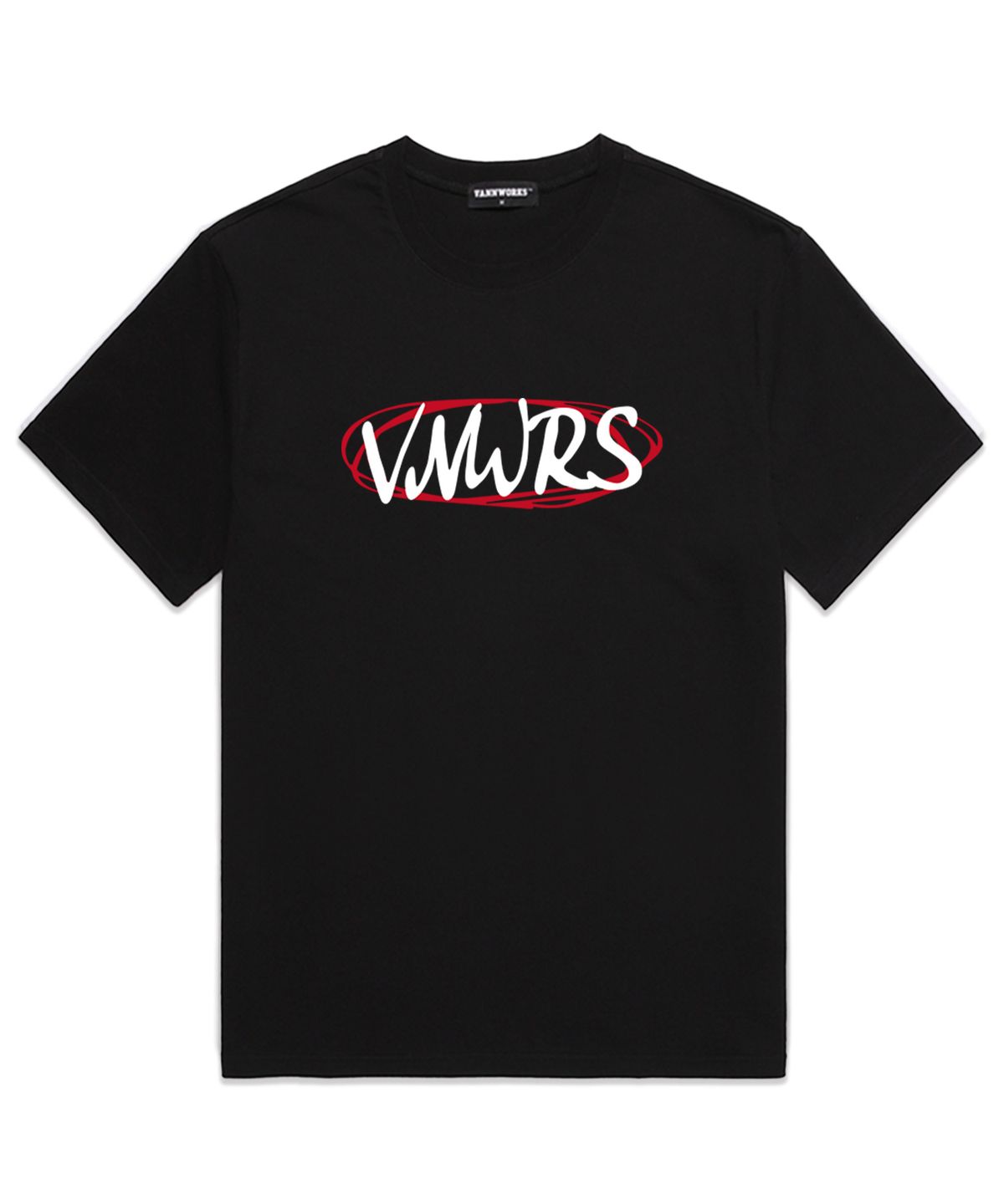 밴웍스(VANNWORKS) Scribble Logo 오버핏 반팔 티셔츠 (VS0086) 블랙