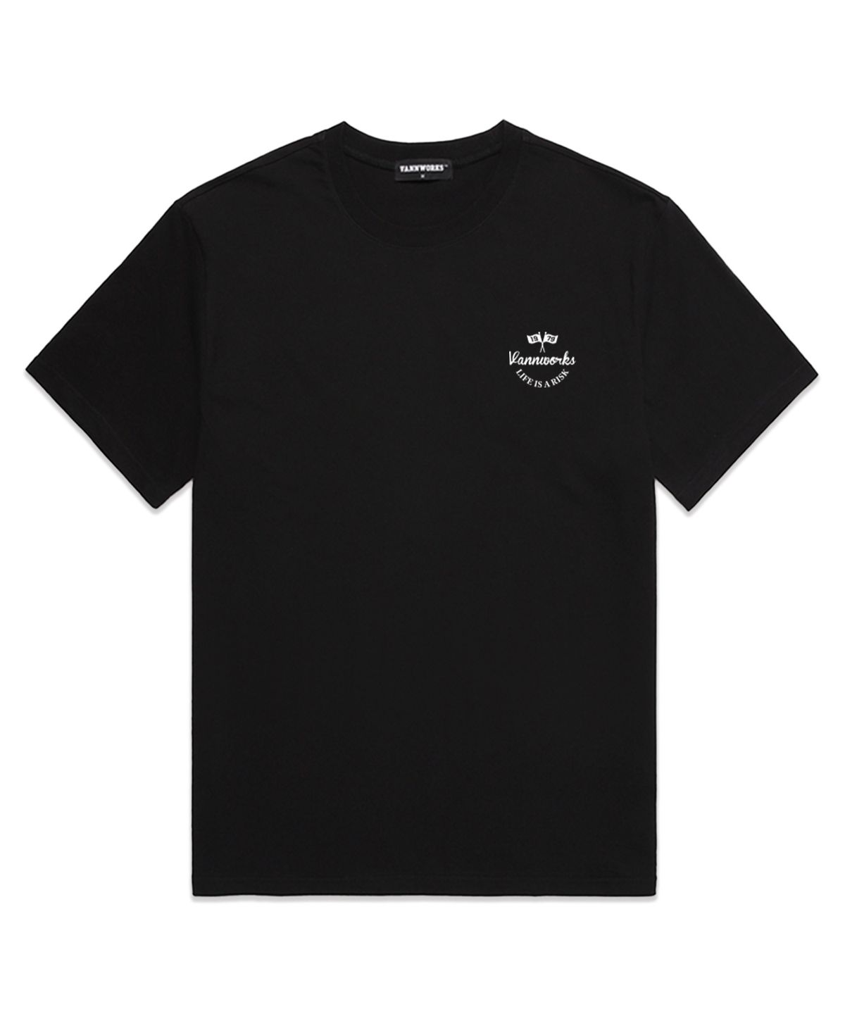 밴웍스(VANNWORKS) FLAG LOGO 오버핏 반팔 티셔츠 (VS0090) 블랙