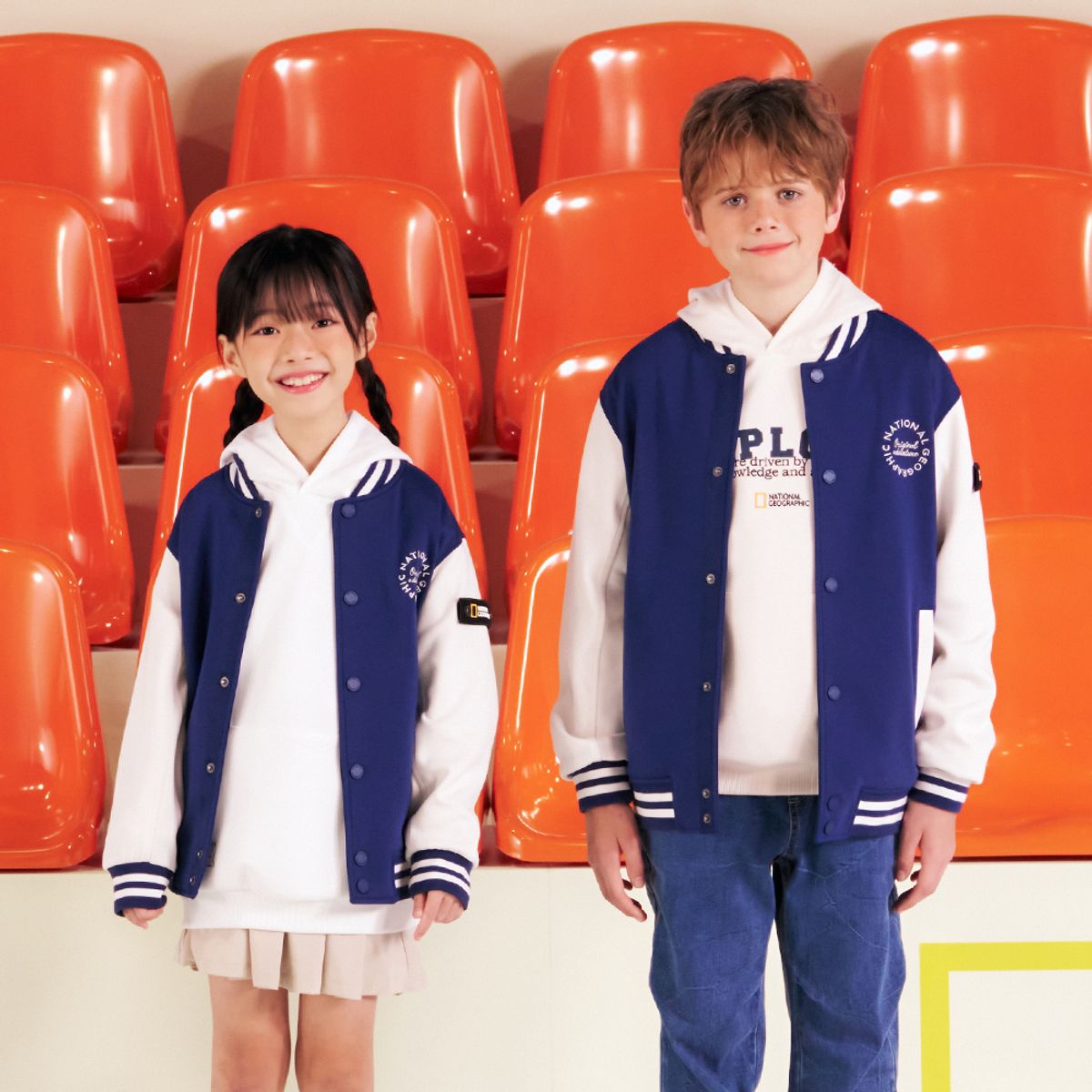 내셔널지오그래픽 키즈(NATIONAL GEOGRAPHIC KIDS) K241UJP920 저지 베이스볼 점퍼 LNAVY