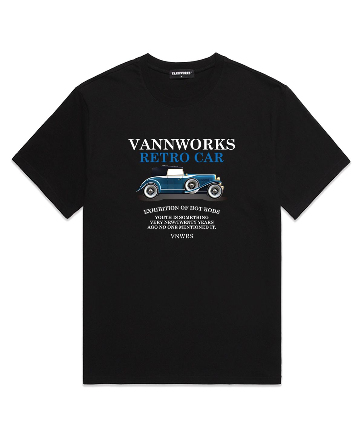밴웍스(VANNWORKS) RETRO CAR 오버핏 반팔 티셔츠 (VS0093) 블랙