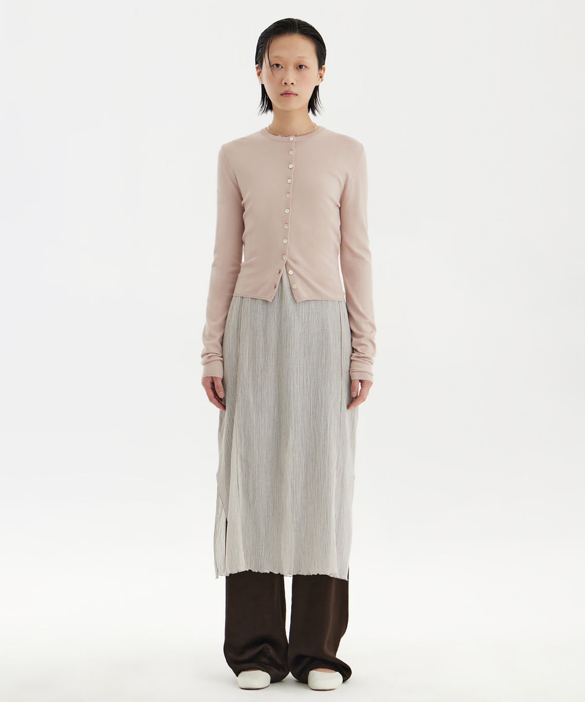 유스(YOUTH) Buttoned Knit Cardigan - Pink