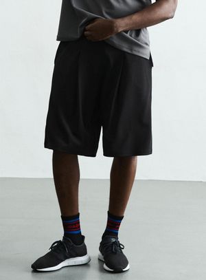 딥턱 스웨트 쇼츠 AM3038 BK