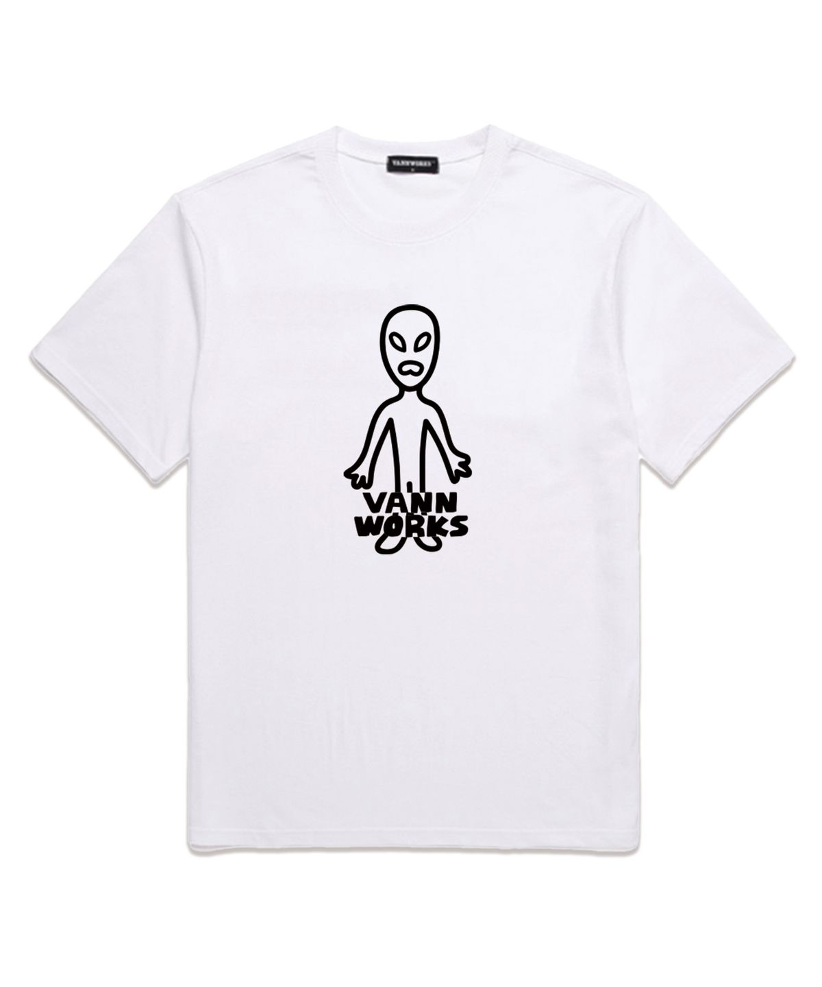 밴웍스(VANNWORKS) Alien Logo 오버핏 반팔 티셔츠 (VS0100) 화이트