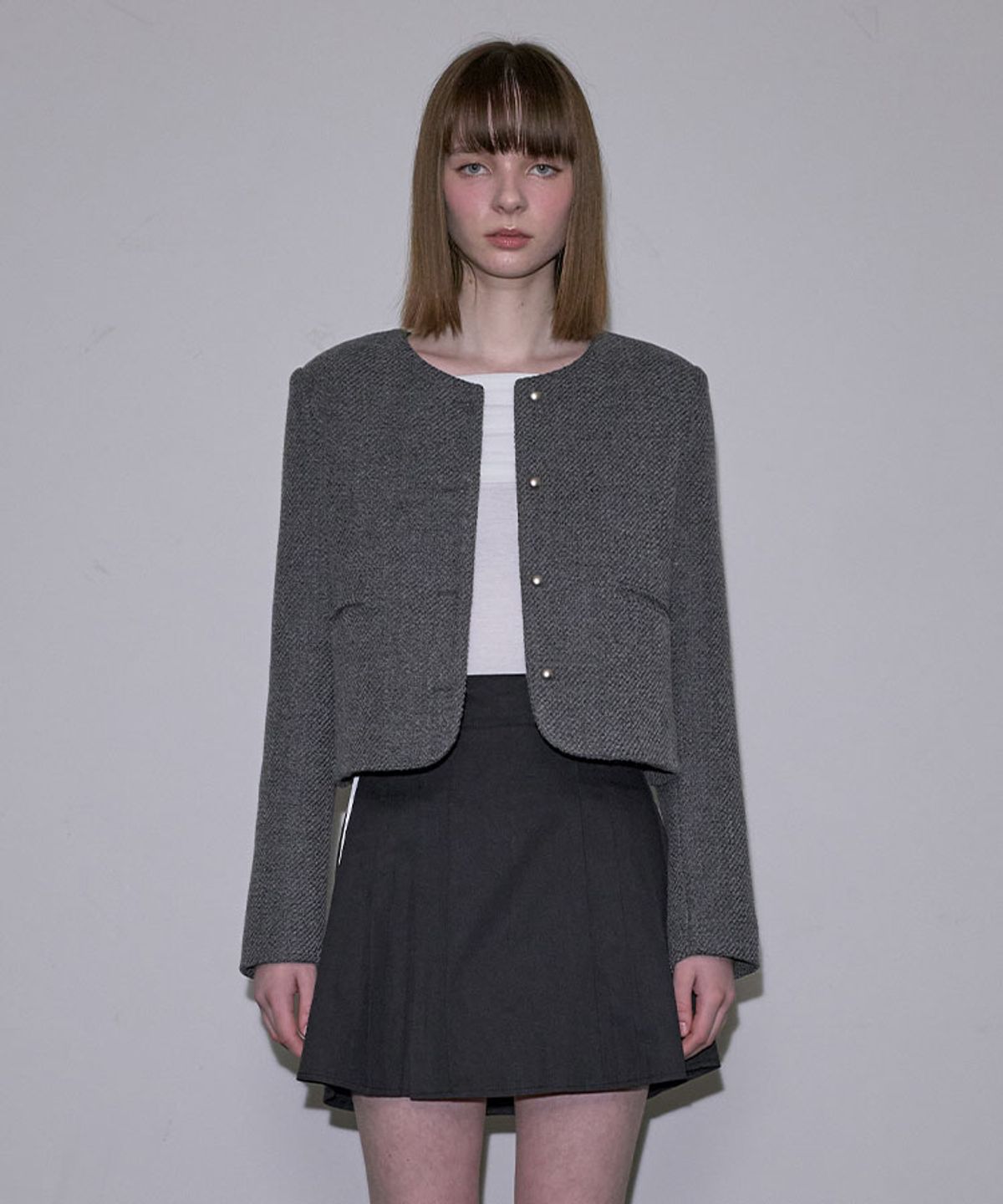 로제프란츠(ROSEFRANTZ) Tweed Wool Jacket [Charcoal]