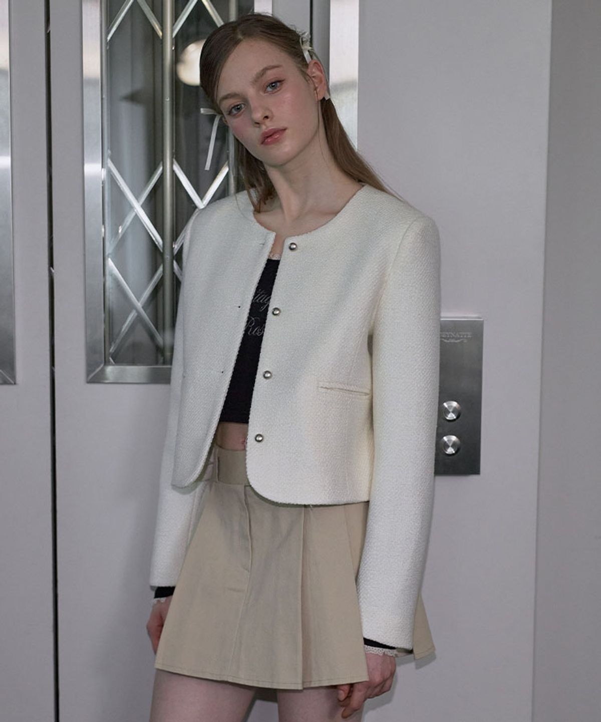 로제프란츠(ROSEFRANTZ) Tweed Wool Jacket [Ivory]