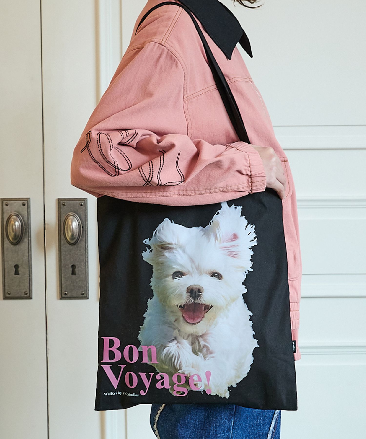 ★Wai Kei★ Bonvoyage Maltese Eco Bag Ivory Ver2 YKBD01AC03- MUSINSA | WAI KEI Bon Voyage Maltese Eco Bag Black