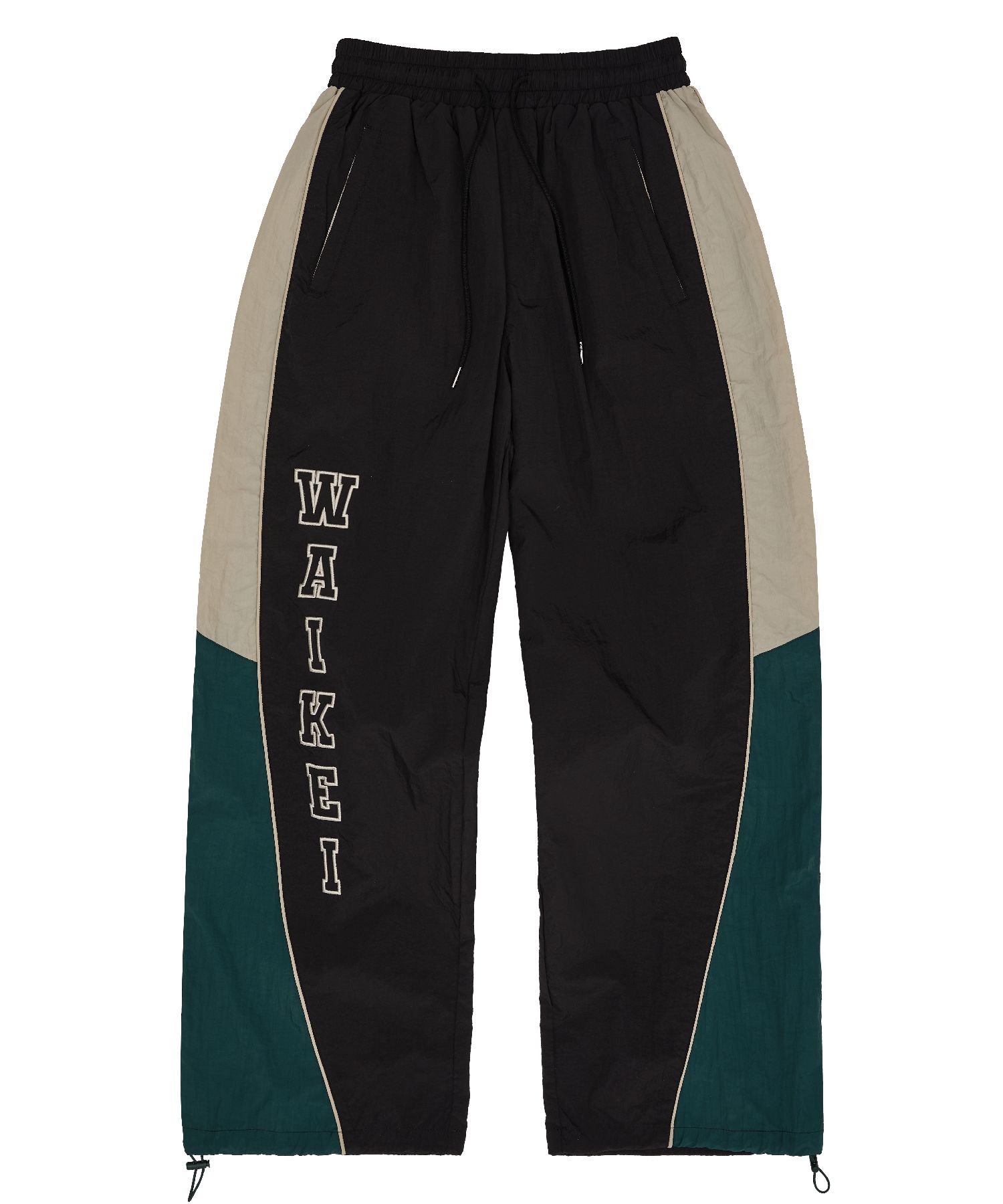 MUSINSA | WAI KEI Color Block Racing Track Pants Black