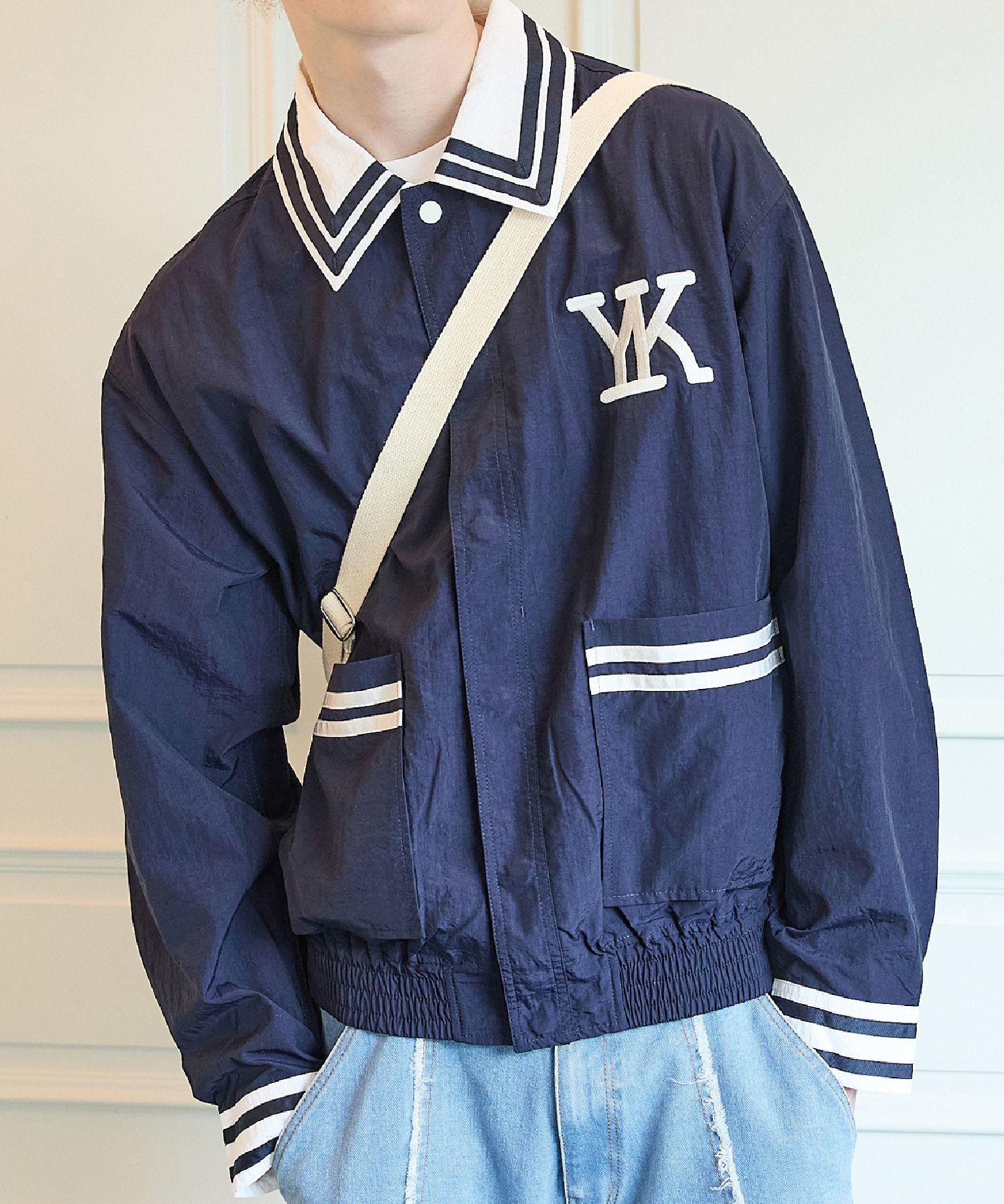 ★Wai Kei★ Marine collar shirt jacket navy YKBD01JK04-1 MUSINSA | WAI KEI Marine collar shirt jacket navy