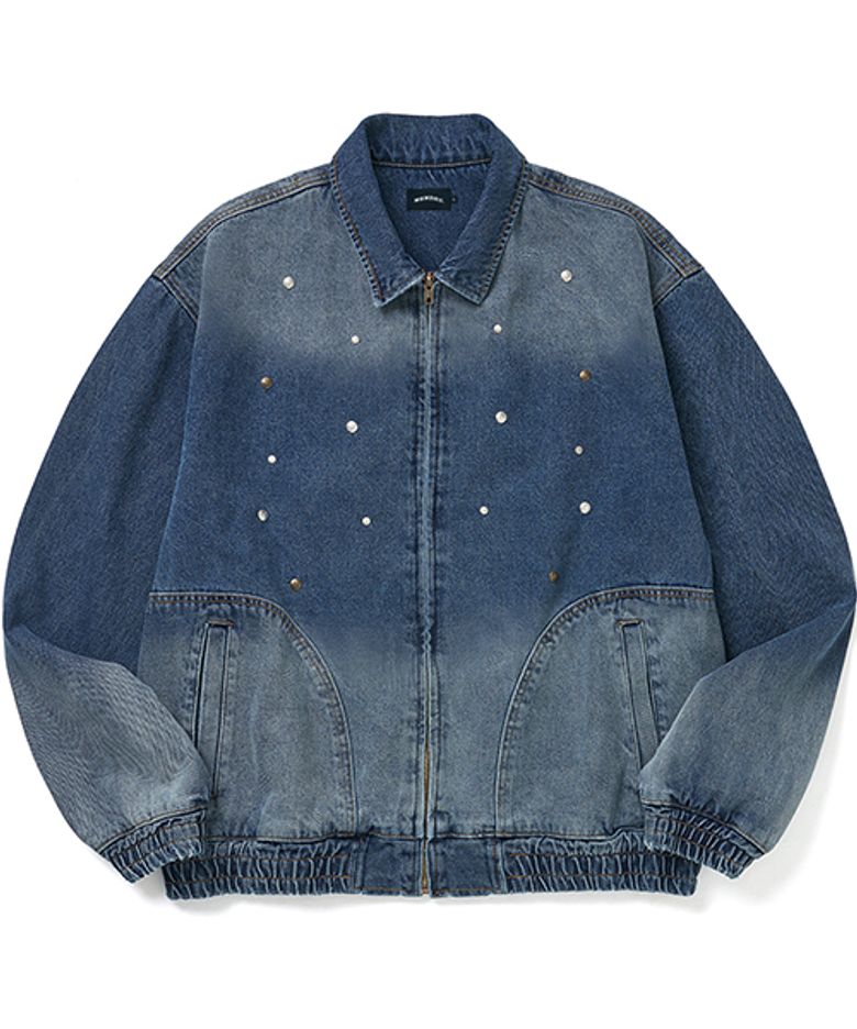 STUDDED DENIM JACKET (DENIM)