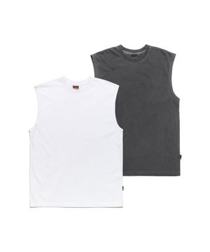 [2PACK] 피그먼트 슬리브리스 티셔츠 FSL101 / 5color