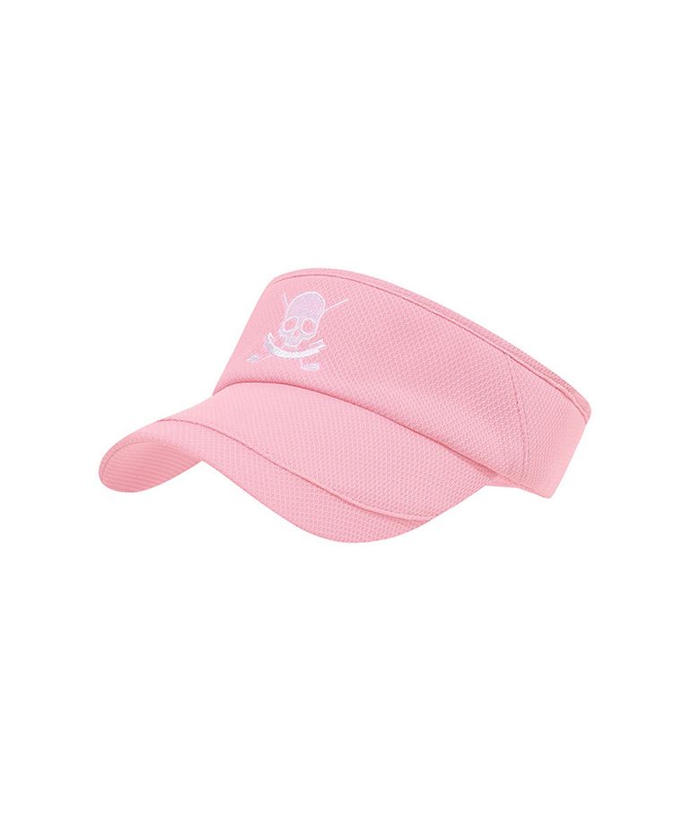 C23M-HT002W 스컬 퓨어 메쉬 바이저 (Pink/White Logo)
