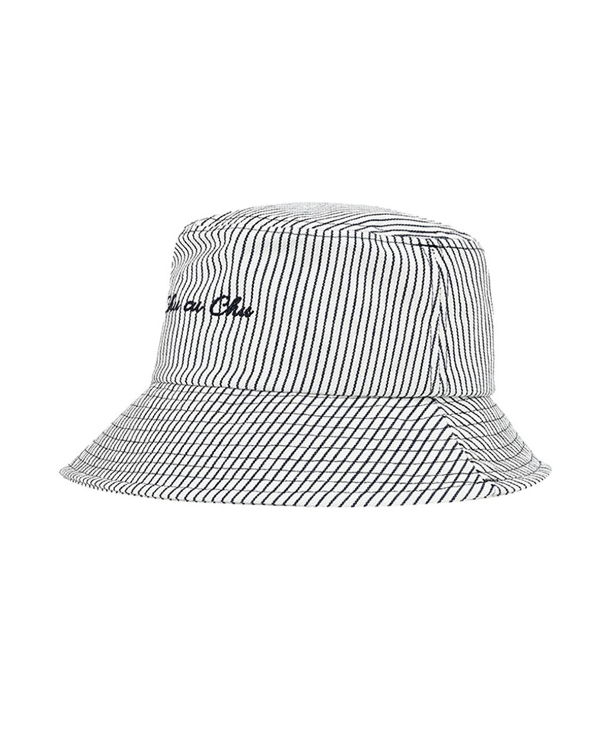 츄쿠츄(CHUCUCHU) C23M-HT008W 스트라이프 버킷햇 (Navy)