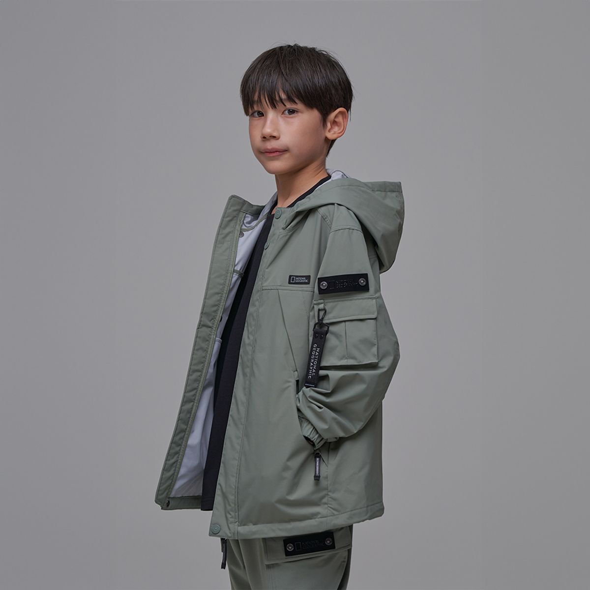내셔널지오그래픽 키즈(NATIONAL GEOGRAPHIC KIDS) K241UJP810 어드벤처 오거스틴 점퍼 GKHAKI