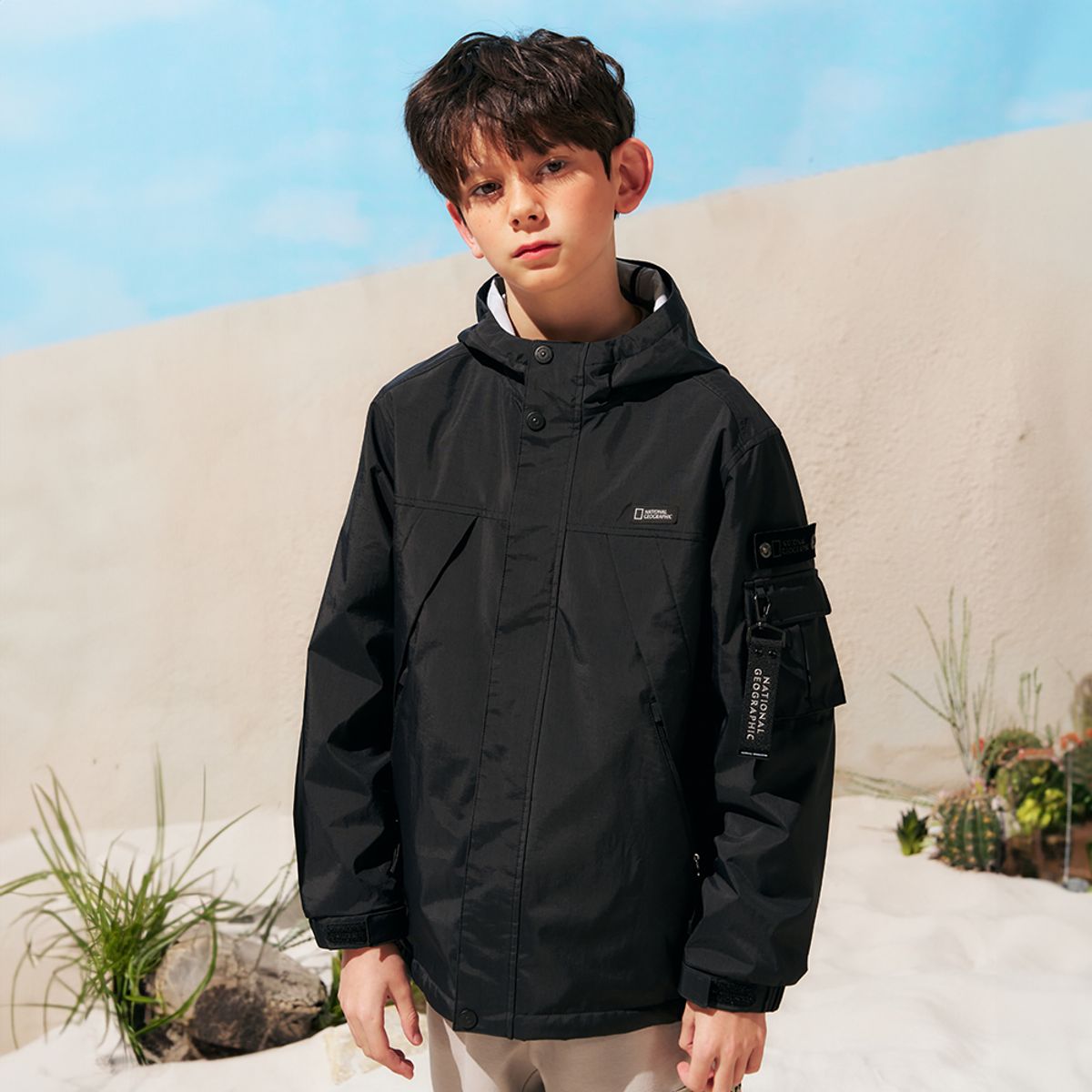 내셔널지오그래픽 키즈(NATIONAL GEOGRAPHIC KIDS) K241UJP810 어드벤처 오거스틴 점퍼 CARBONBLACK