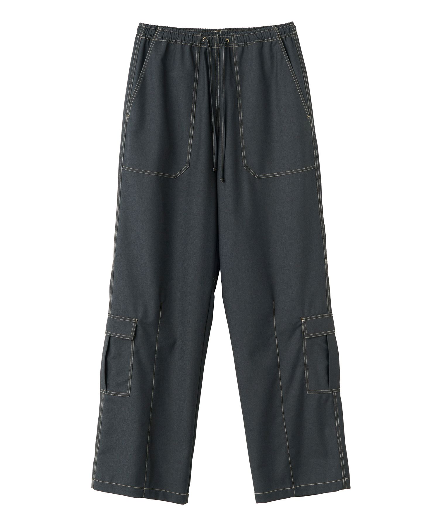 ★SCULPTOR★ Openwork Stitch Carpenter Pants Charcoal SC23S4 MUSINSA | SCULPTOR Stitch Detail Carpenter Pants Charcoal