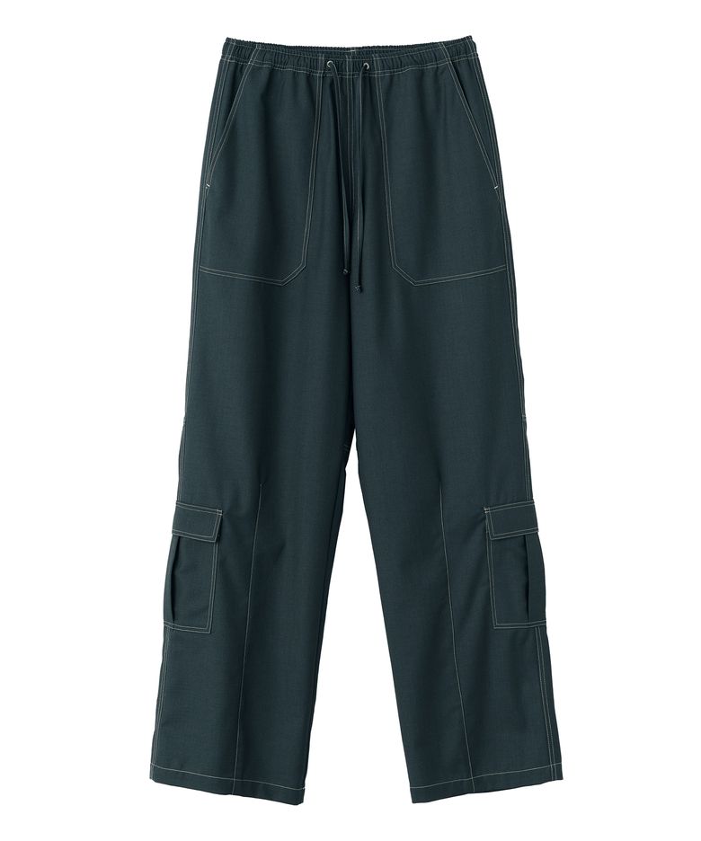 Stitch Detail Carpenter Pants Teal