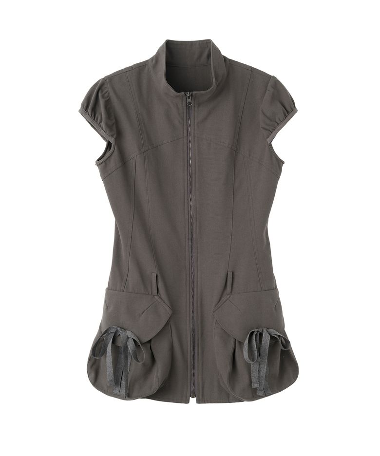 Cargo Zip-Up Dress Charcoal