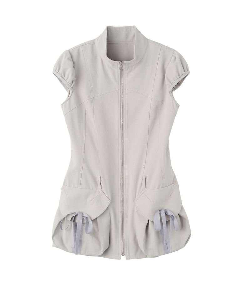Cargo Zip-Up Dress Ice Gray