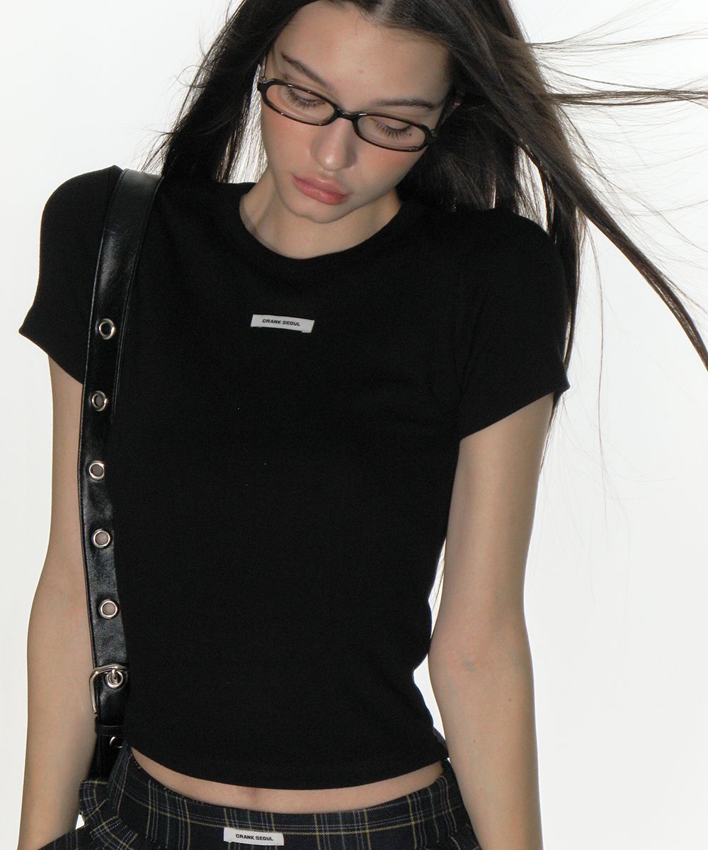 CRANK ブラック Tシャツ crew neck basic top CRANK】CREW NECK BASIC TOP | OUR BRAND,CRANK | PRESSING WEB SHOP