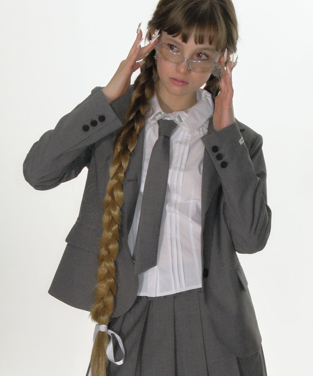 ★CRANK★CLASSIC BLAZER & NECKTIE SET_GREY★正規品/直送料込 MUSINSA | CRANK Classic blazer & tie set_gray