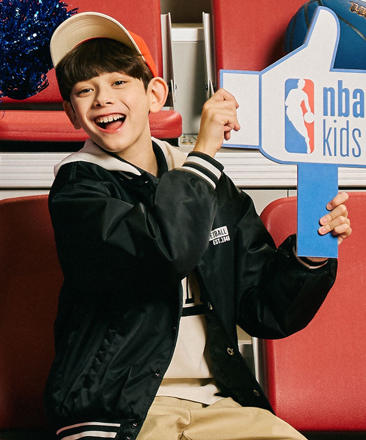 엔비에이 키즈(NBA KIDS) MA-1 약패딩 후디점퍼(K245JP120P) 블랙