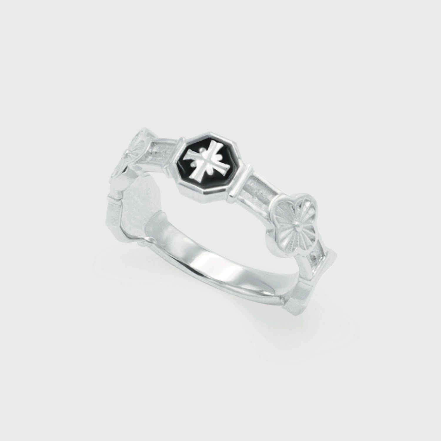 ★aespa ニンニン★musee,art★Cross angle flower miss ring MUSINSA公式 | MUSEE.ART Cross Angle Flower Miss Ring - Black