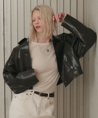 さらに100円引き◆citybreeze◆VEGAN LEATHER CROP JACKET さらに100円引き◇citybreeze◇VEGAN LEATHER CROP JACKET