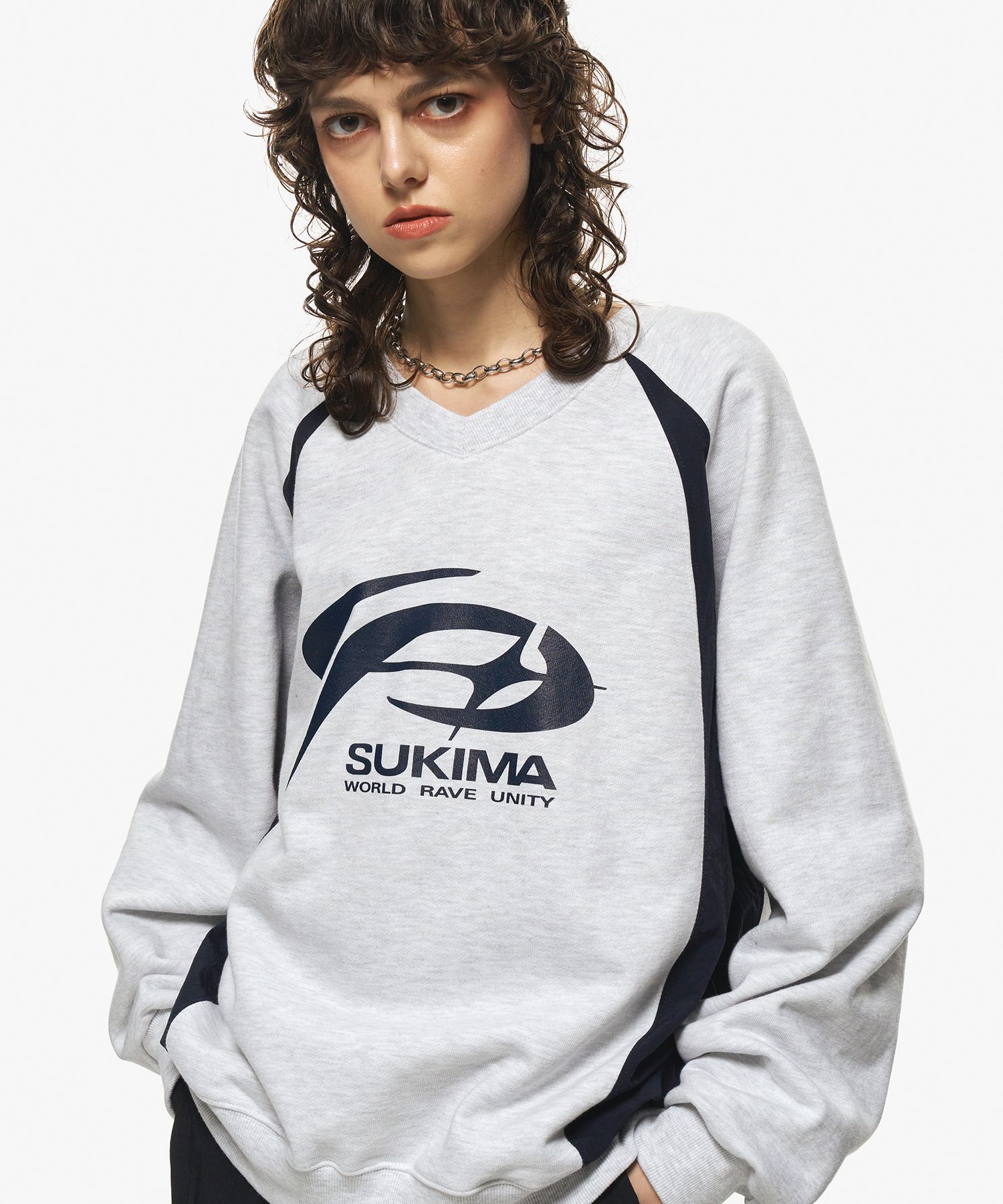 【CPGN STUDIO】24SS★ Schema Raglan Incision Sweatshirt MUSINSA | CPGN STUDIO Schema raglan cut sweatshirt melange white
