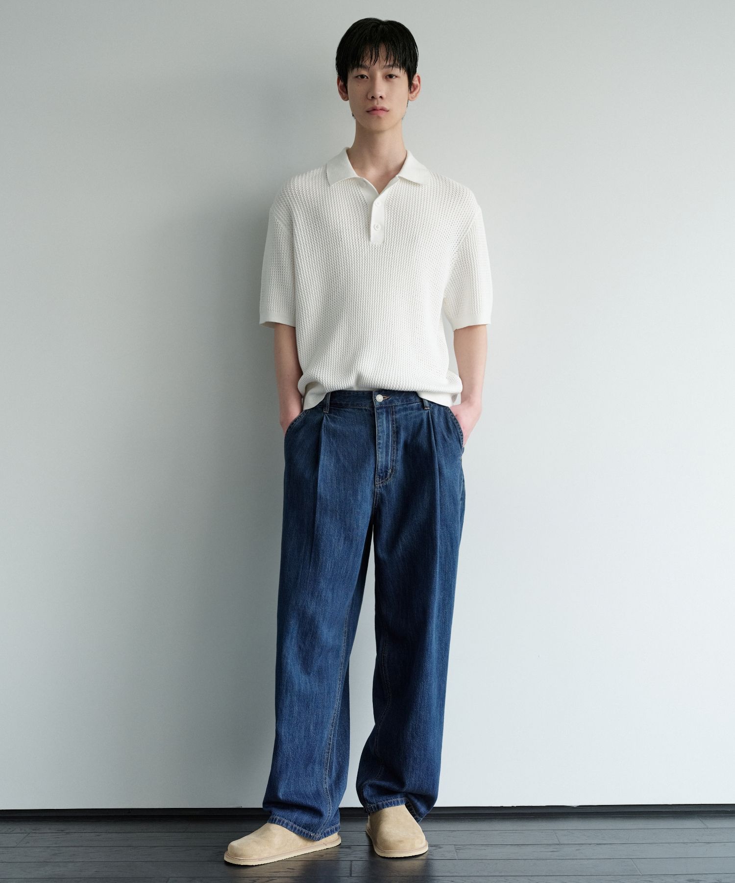 ★MUSINSA STANDARD★ Linen-like semi-balloon denim pants ble MUSINSA | MUSINSA STANDARD Linen-like semi-balloon denim