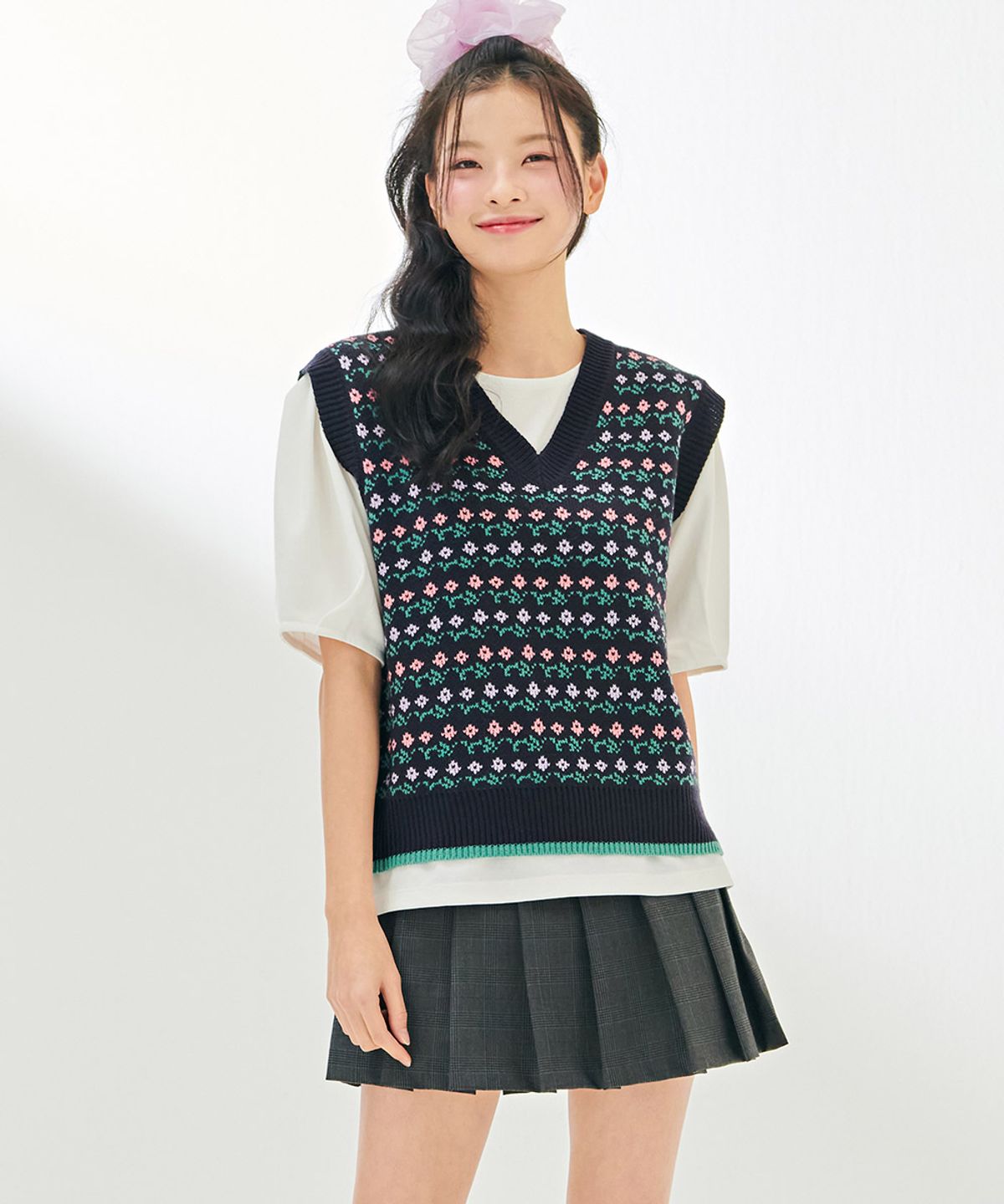 체이스컬트(CHASECULT) 여성 플라워 패턴 베스트-DARG7362B04