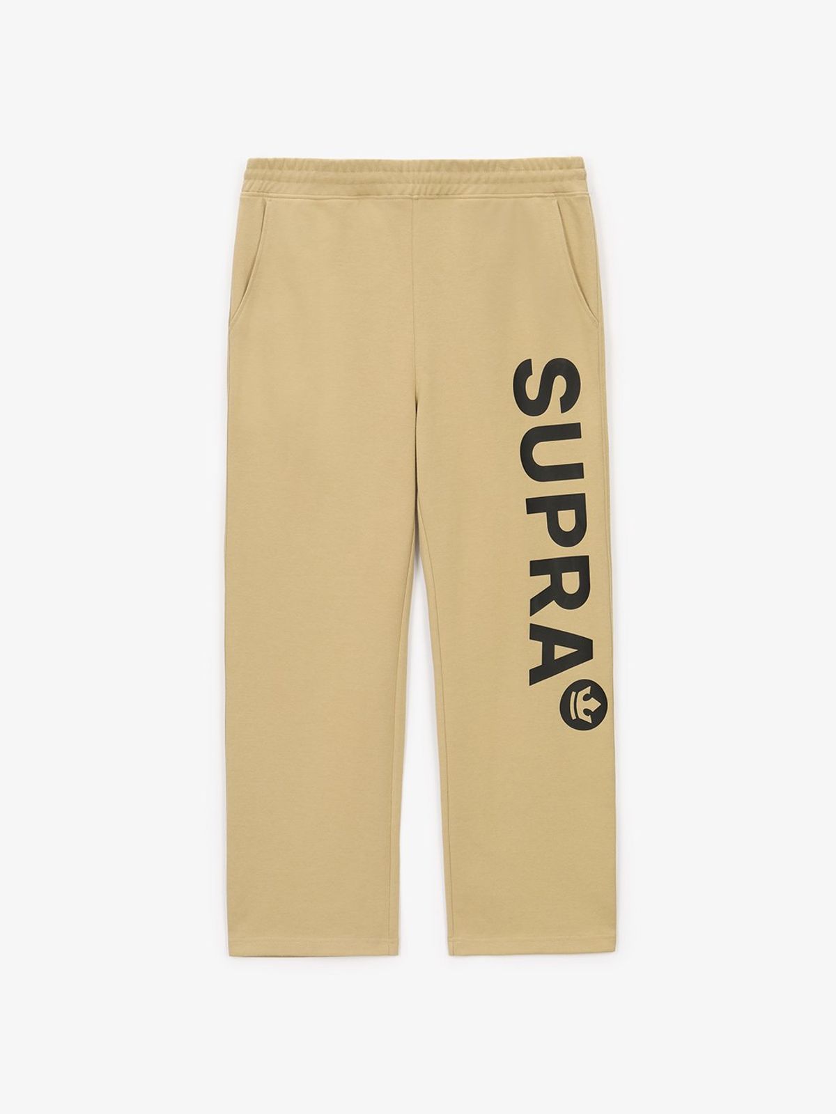 수프라(SUPRA) 에센셜 빅로고 세미 와이드 팬츠(BEIGE)