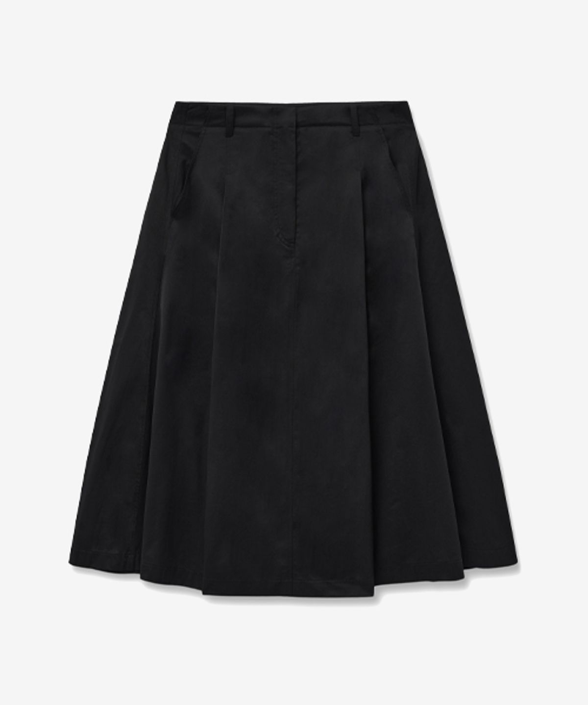 레이디 볼륨(LADY VOLUME) COTTON FLARED SKIRT_BLACK