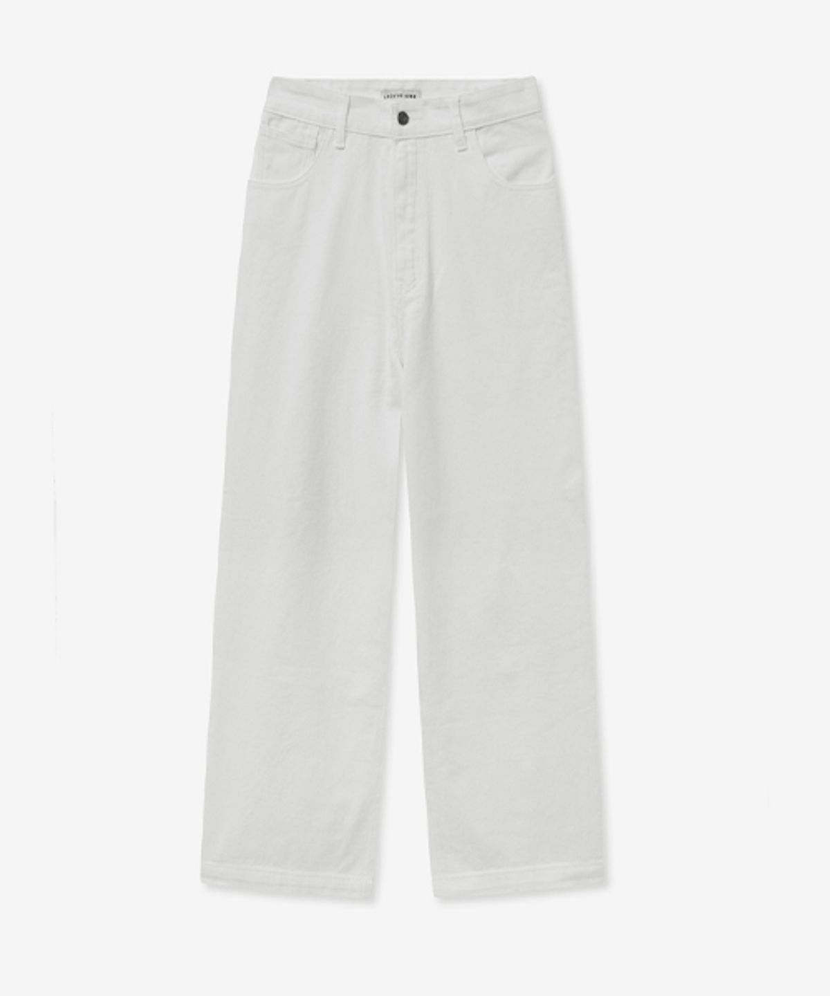 레이디 볼륨(LADY VOLUME) WIDE FIT LOOSE DENIM PANTS_IVORY