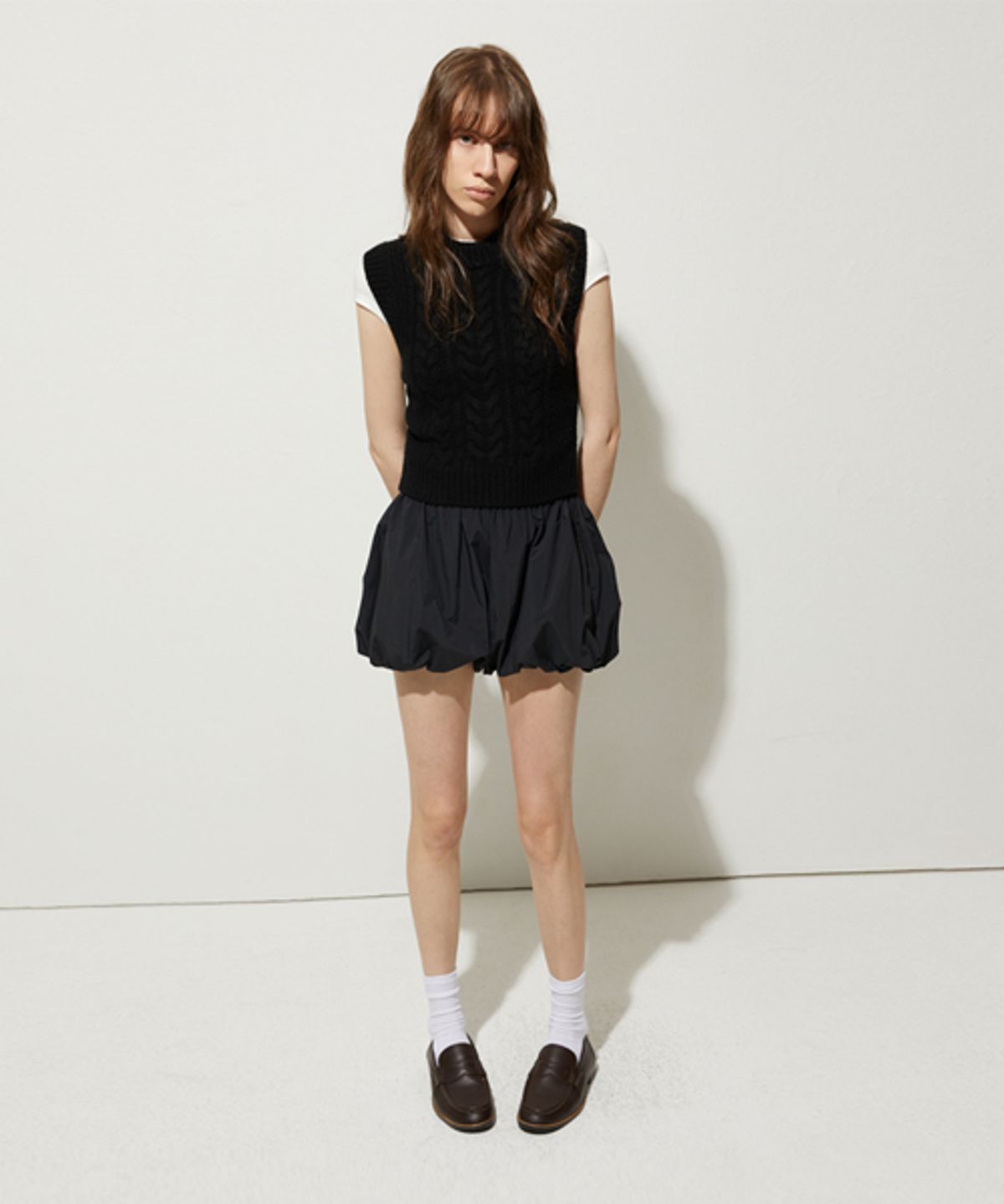 레이디 볼륨(LADY VOLUME) BALLOON SKIRT PANTS_BLACK