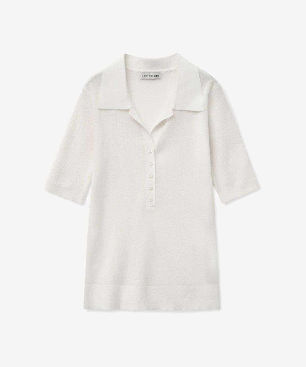 레이디 볼륨(LADY VOLUME) COLLAR KNITWEAR_WHITE