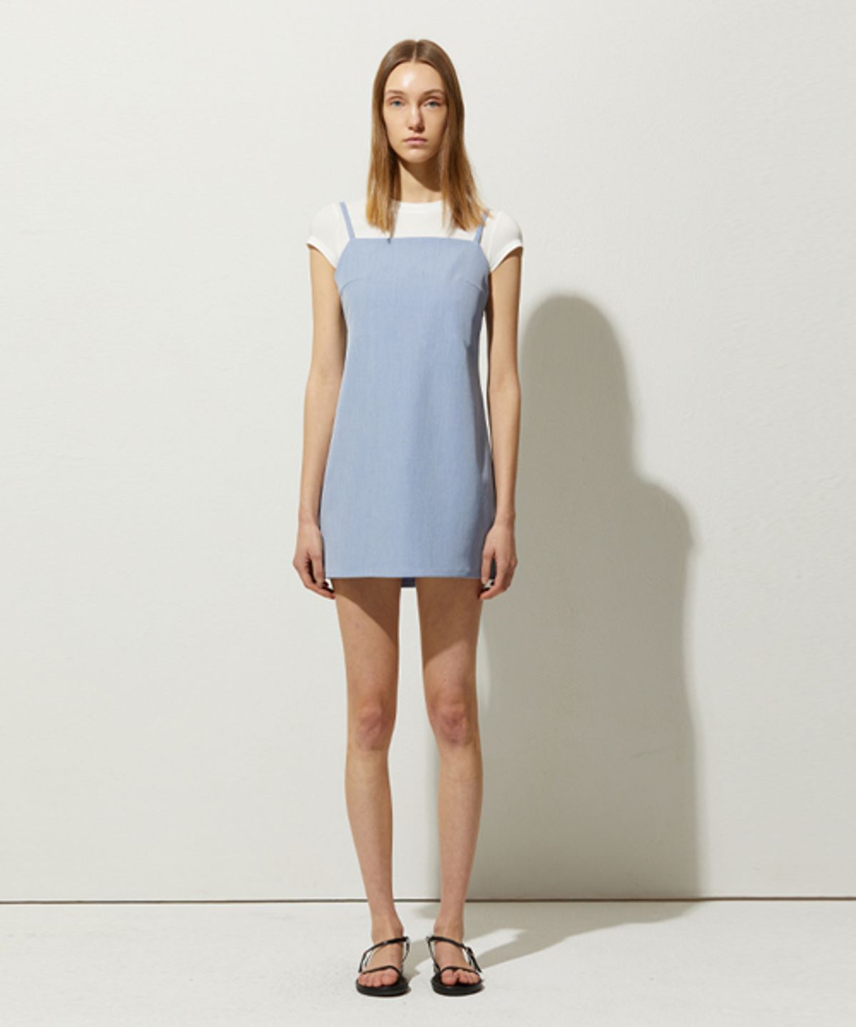 레이디 볼륨(LADY VOLUME) MINI A-LINE DRESS_BLUE
