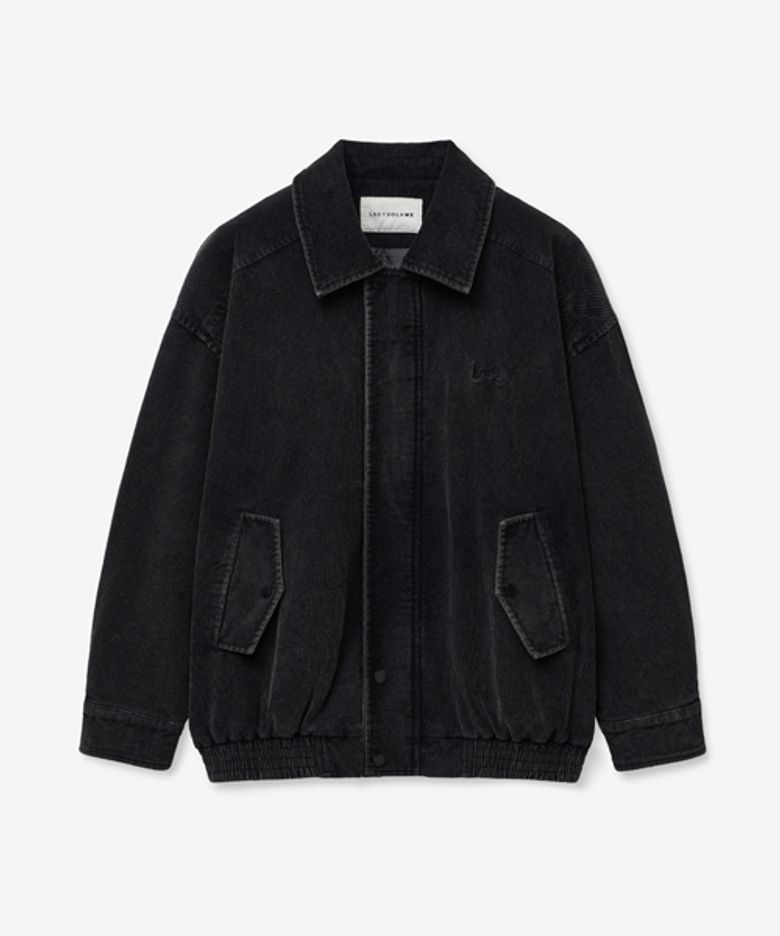 465-1 WASHING CORDUROY JUMPER_BLACK